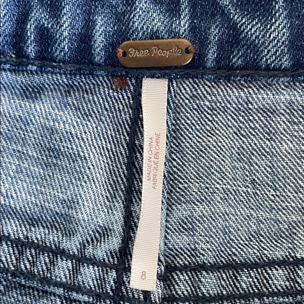 Free People Denim Blue Mini Skirt